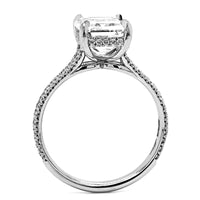 Platinum Emerald Cut Diamond Engagement Ring