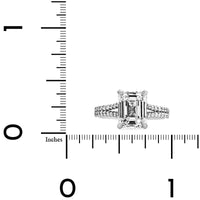 Platinum Emerald Cut Diamond Engagement Ring