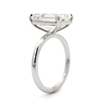 Platinum Emerald Cut Diamond Engagement Ring