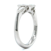 Platinum 3 Stone Bezel Set Diamond Engagement Ring