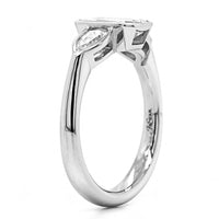 Platinum 3 Stone Bezel Set Diamond Engagement Ring