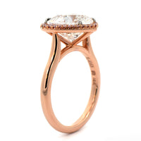 18K Rose Gold Heart Shaped Pink Diamond Ring