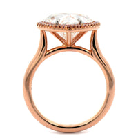 18K Rose Gold Heart Shaped Pink Diamond Ring