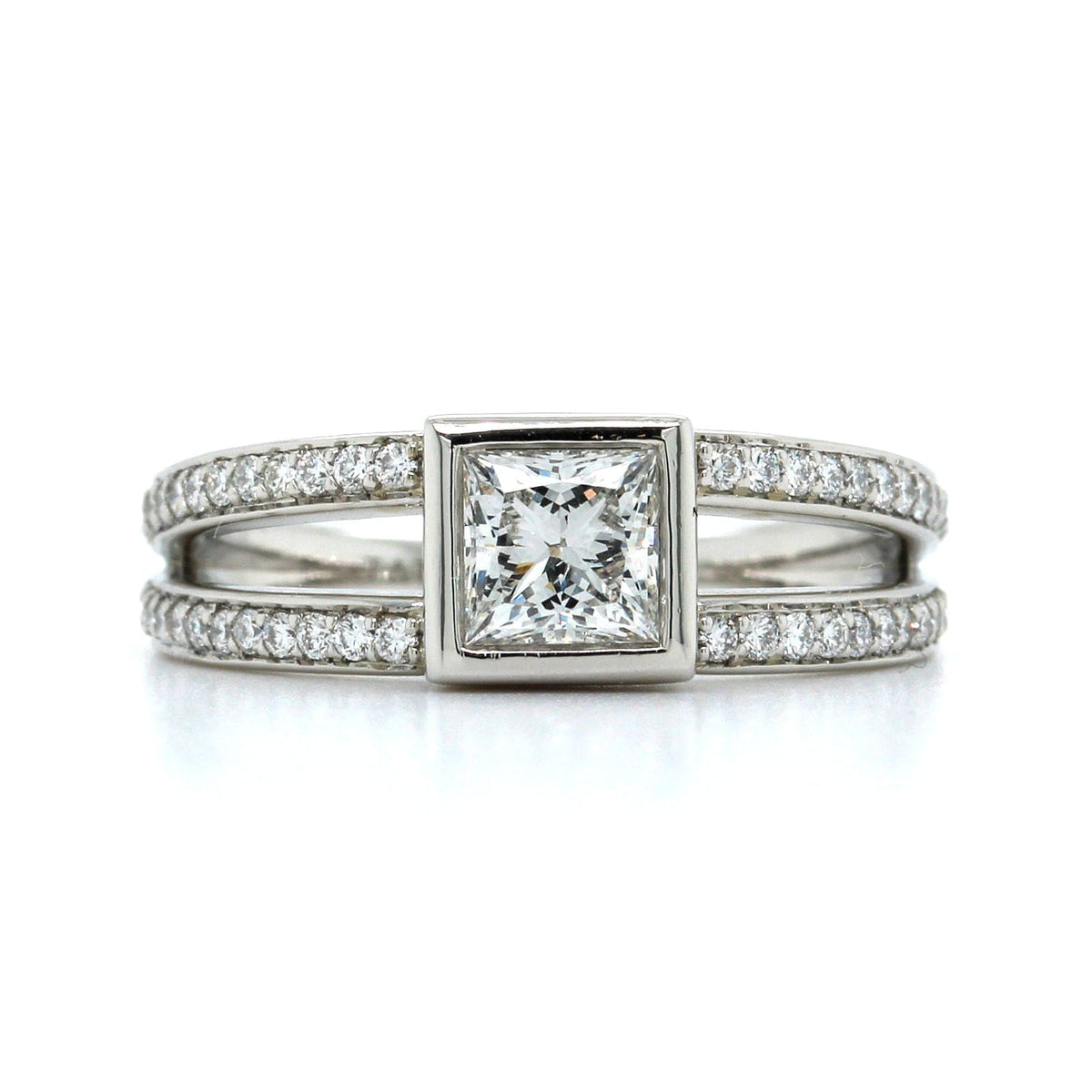 Platinum Princess Cut Diamond Engagement Ring