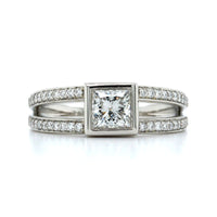 Platinum Princess Cut Diamond Engagement Ring