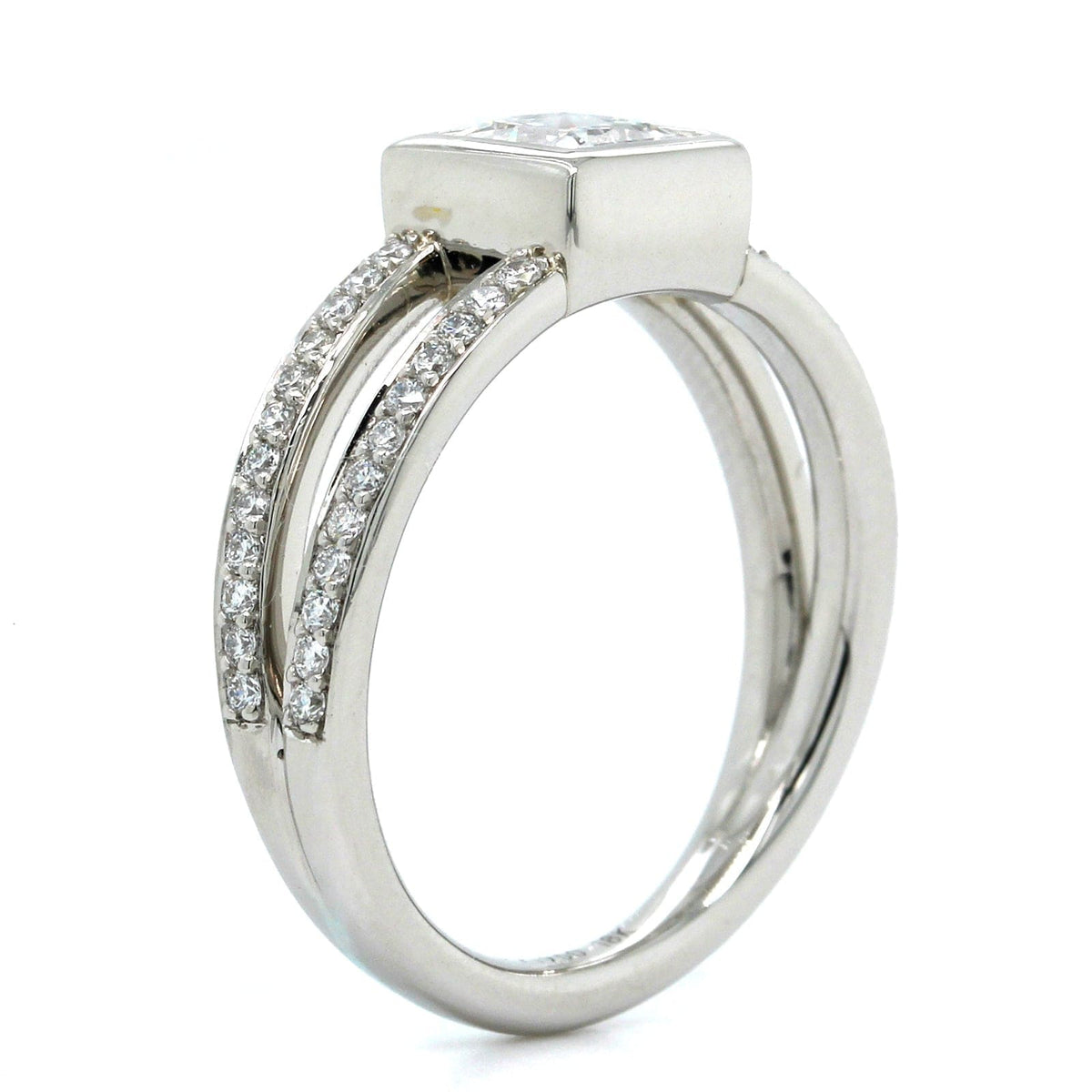 Platinum Princess Cut Diamond Engagement Ring