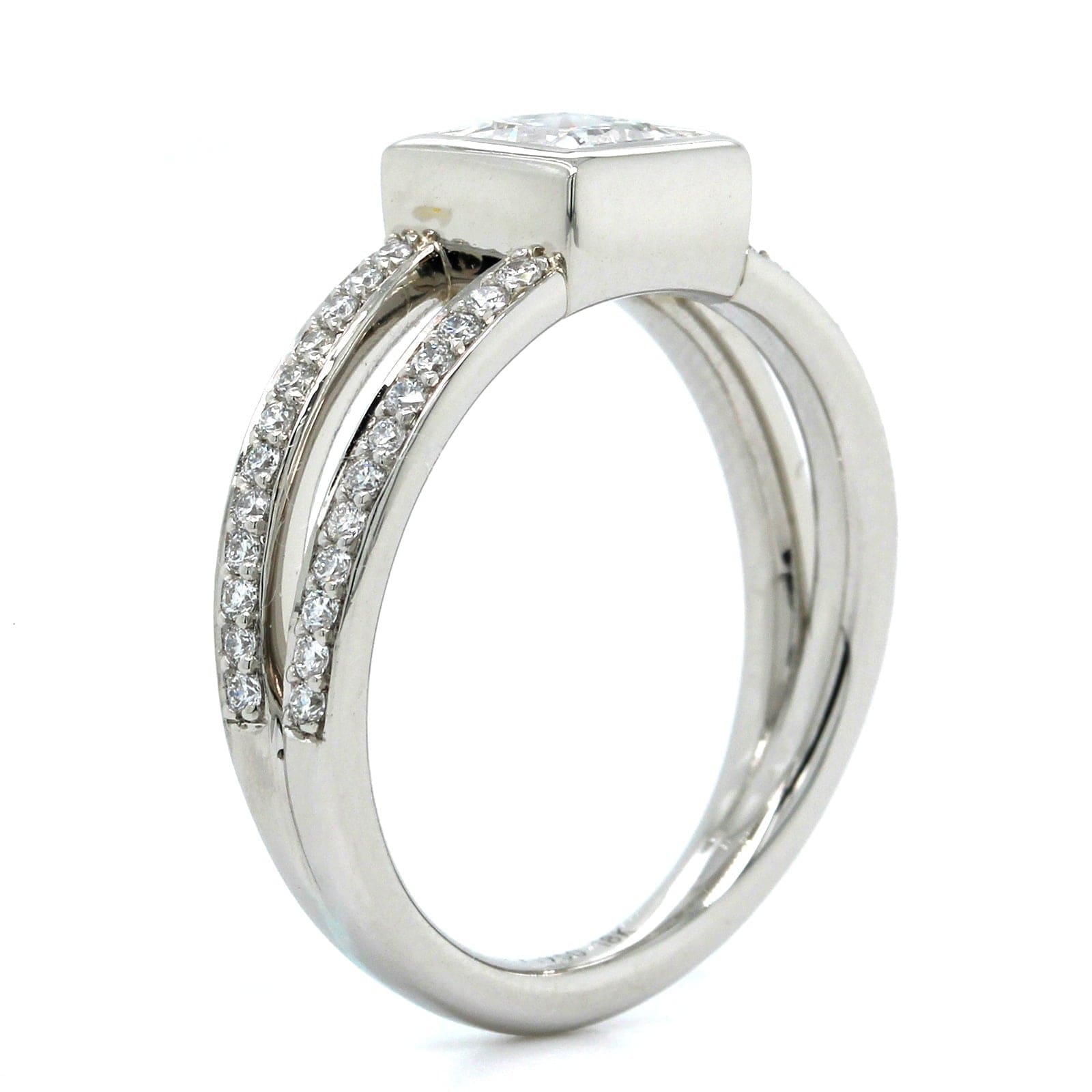 Platinum Princess Cut Diamond Engagement Ring