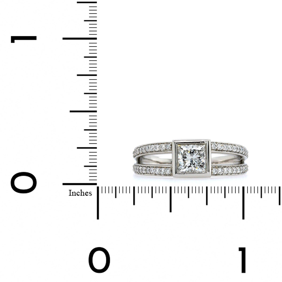 Platinum Princess Cut Diamond Engagement Ring