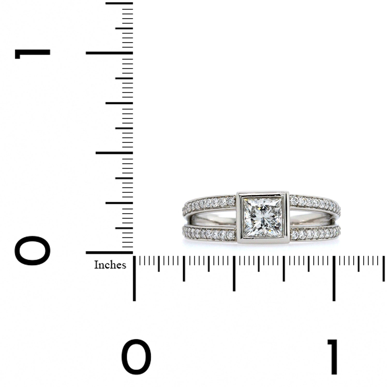Platinum Princess Cut Diamond Engagement Ring