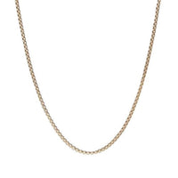 Small Gold Box Chain Necklace