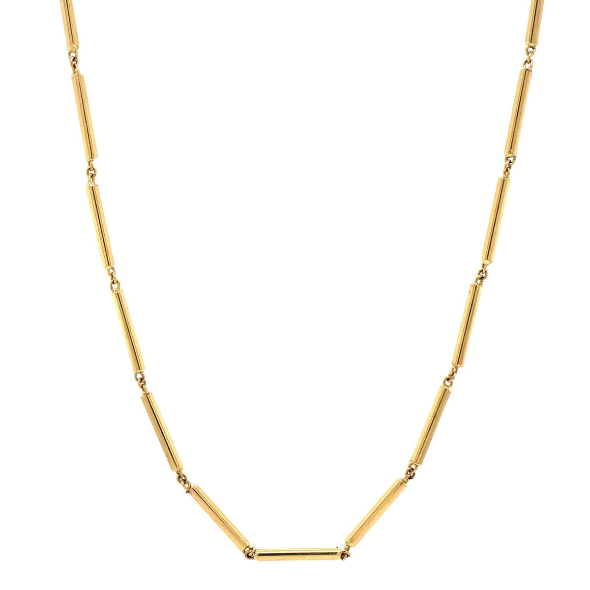 14K Yellow Gold Vintage Stick Chain