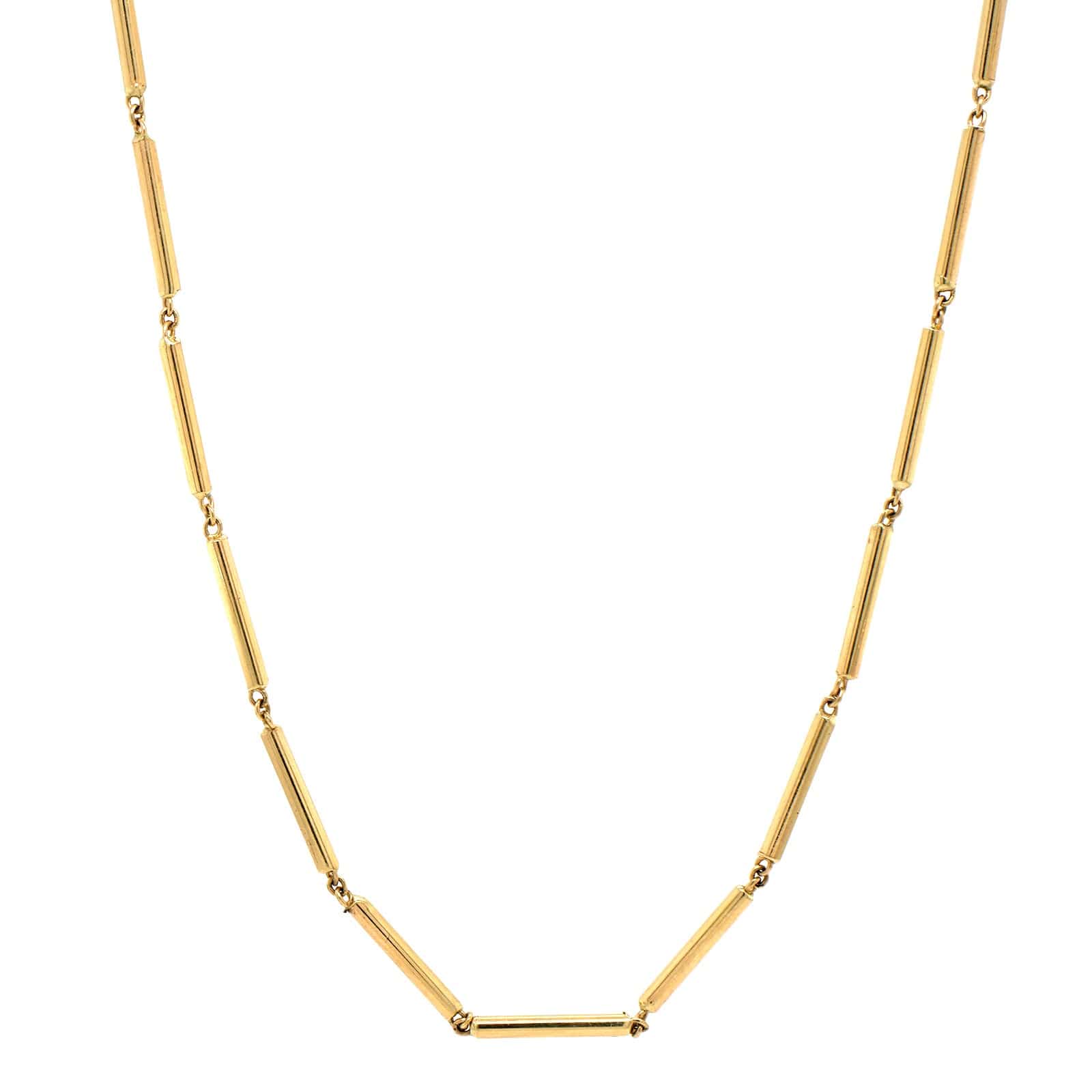 14K Yellow Gold Vintage Stick Chain