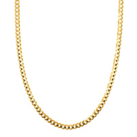 18K Yellow Gold 26" Curb Chain Necklace