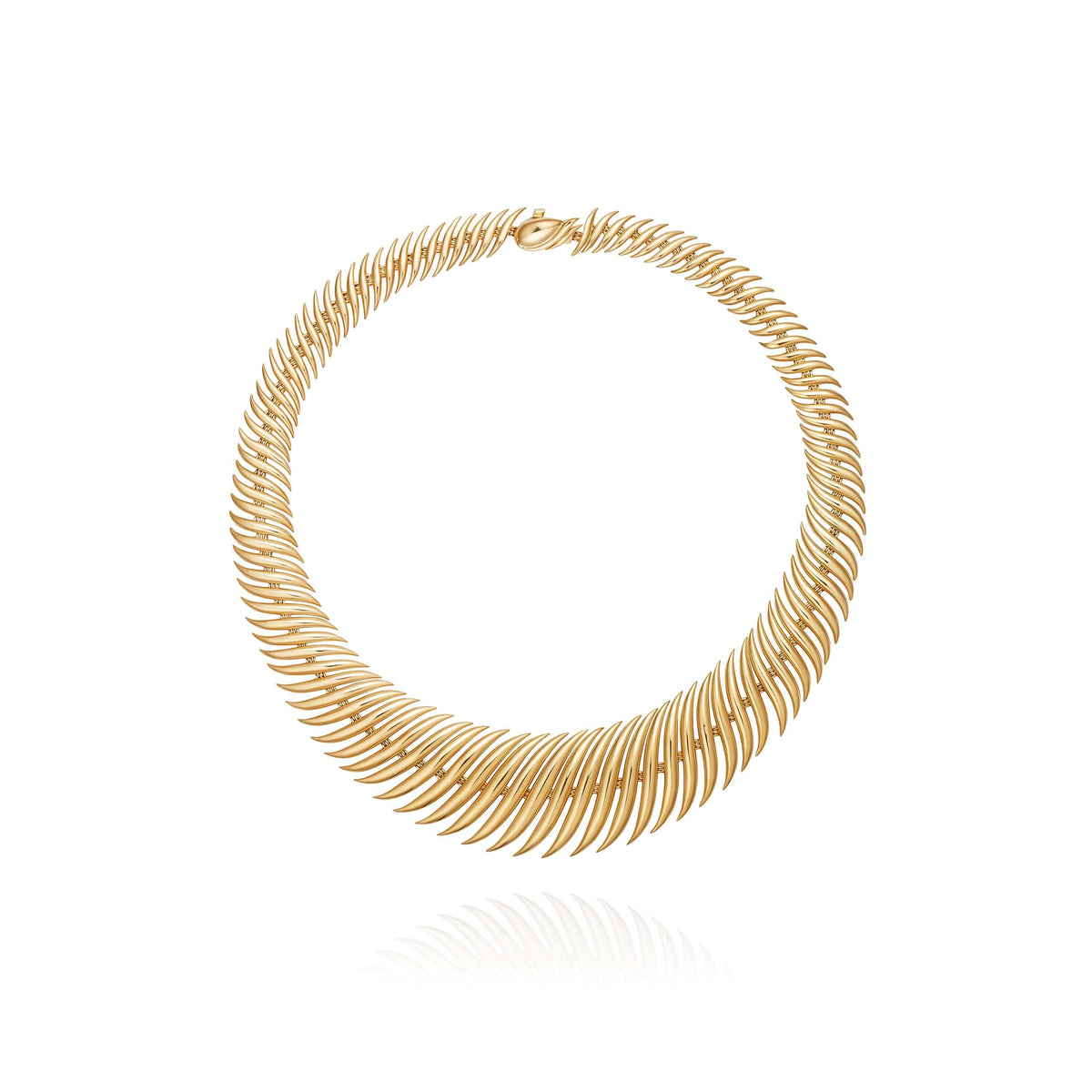 18K Yellow Gold Flame Necklace