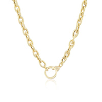 Sorellina 18K Yellow Gold Diamond Oval Link Chain Necklace