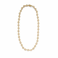 Azlee 18K Yellow Gold Heavy Circle Link Smooth Chain Necklace
