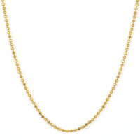 Three Stories 14K Yellow Gold Small Beaded Chain Necklace