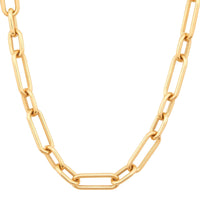 14K Yellow Gold Oval Link Chain Necklace