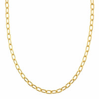 14K Yellow Gold Oval Chain Link Necklace