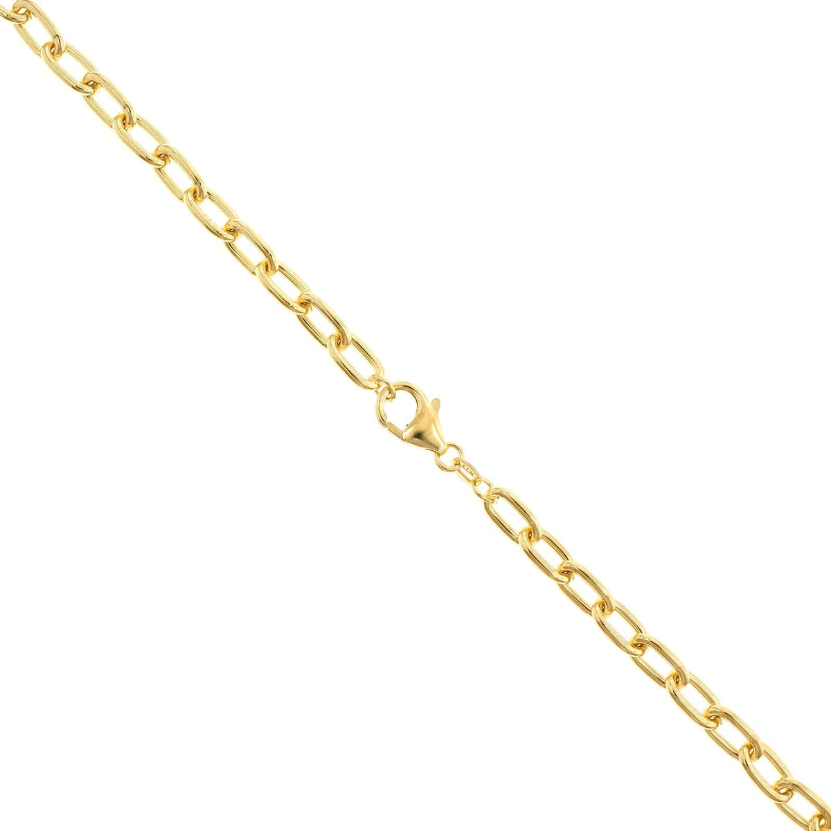 14K Yellow Gold Oval Chain Link Necklace