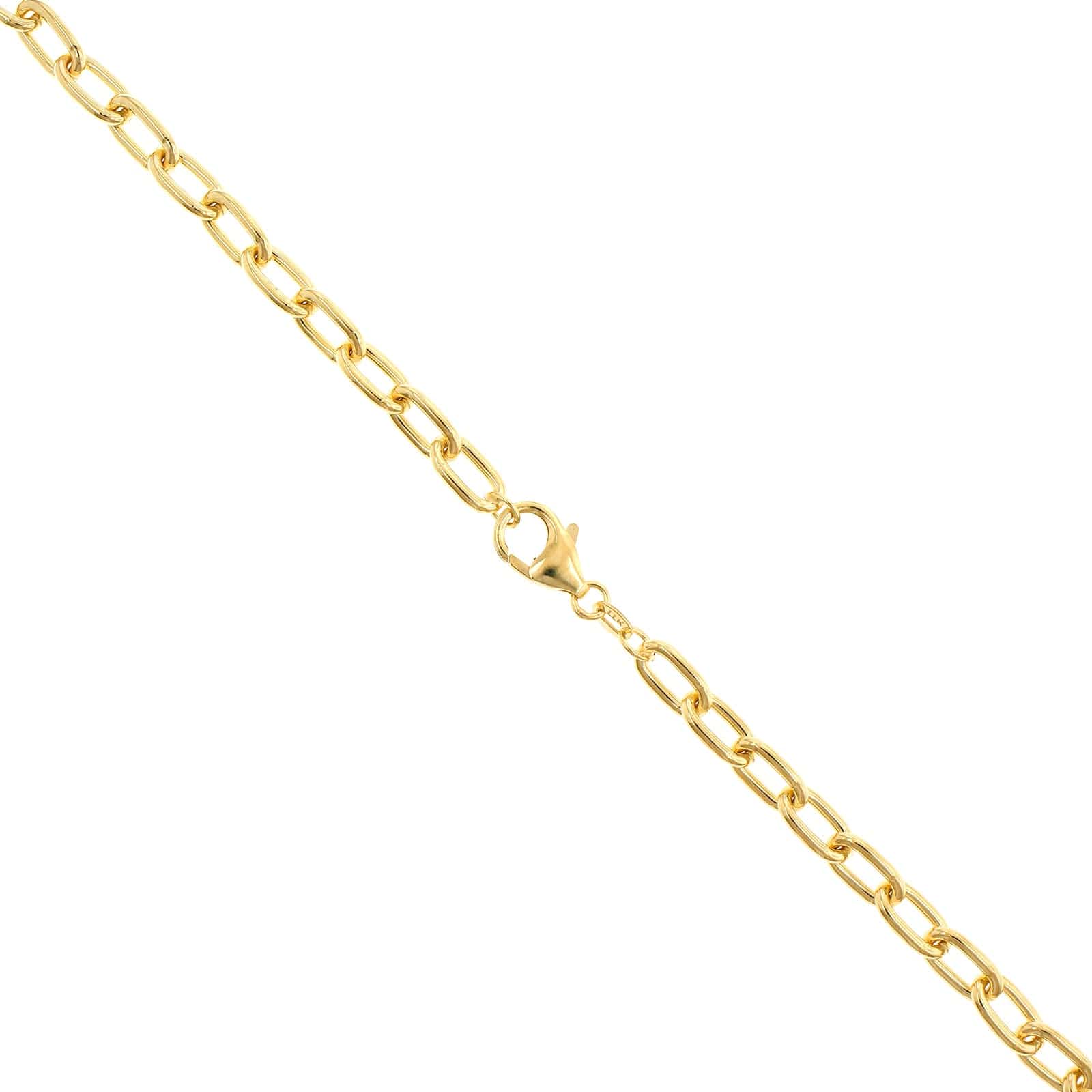 14K Yellow Gold Oval Chain Link Necklace