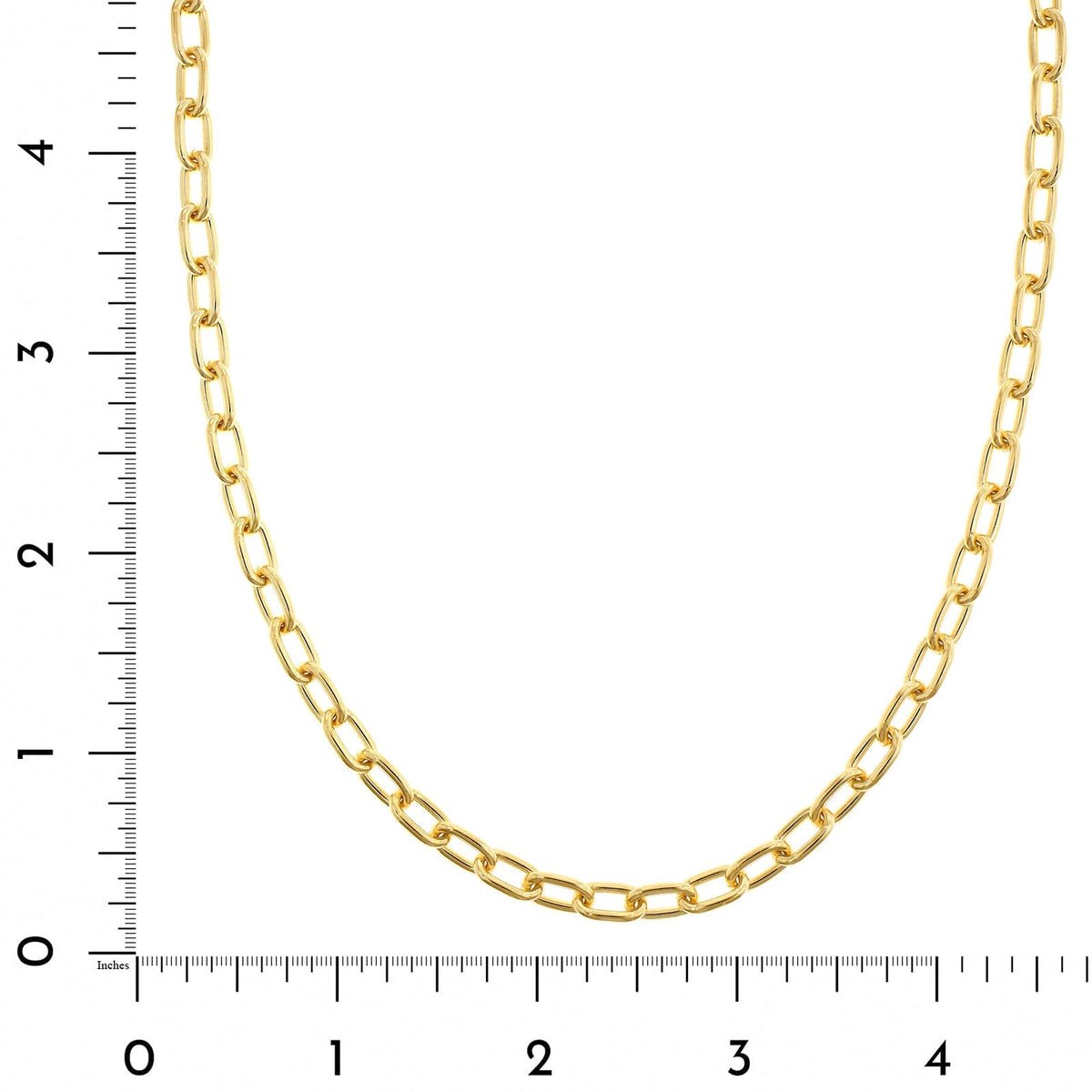 14K Yellow Gold Oval Chain Link Necklace