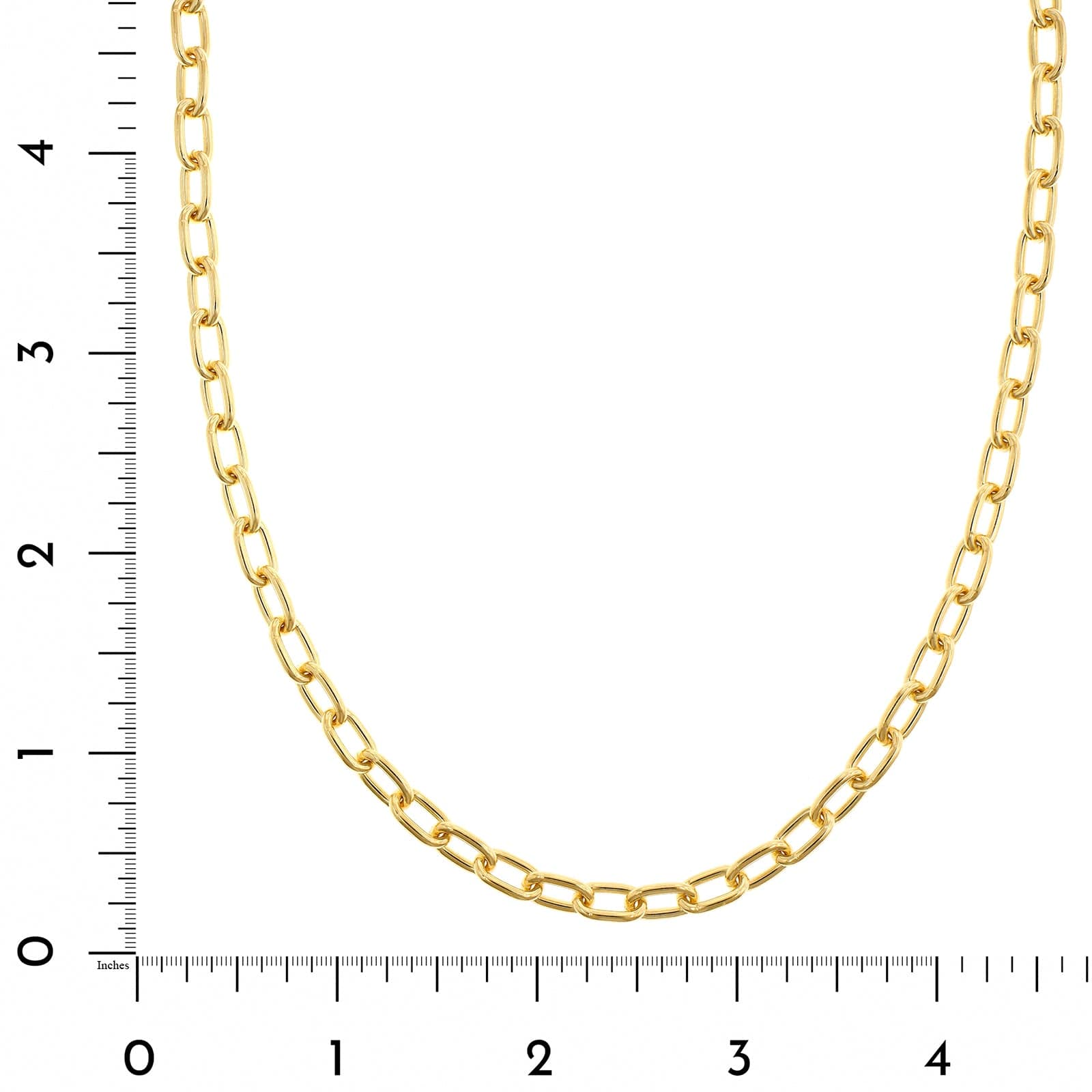14K Yellow Gold Oval Chain Link Necklace