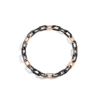 Vhernier 18K Rose Gold and Titanium Mon Jeu Link Necklace