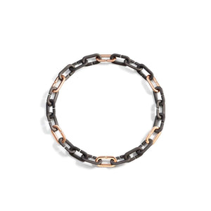 Vhernier 18K Rose Gold and Titanium Mon Jeu Link Necklace