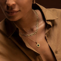 Azlee 18K Yellow Gold Tessellate Chain Necklace