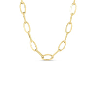 Roberto Coin 18K Yellow Gold Knife Edge Oval Link Necklace