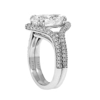 Platinum Marquise Diamond Split Shank Engagement Ring