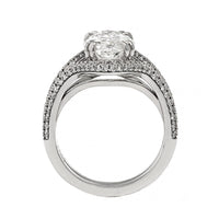 Platinum Marquise Diamond Split Shank Engagement Ring
