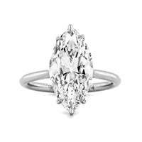 Platinum Solitaire Marquise Diamond Engagement Ring
