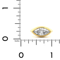 18K Yellow Gold Bezel Set Marquise Diamond Engagement Ring
