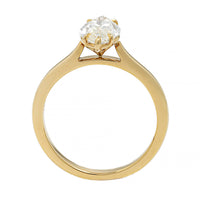 18K Yellow Gold Cathedral Style Solitaire Mounted Diamond Engagement Ring