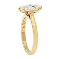 18K Yellow Gold Cathedral Style Solitaire Mounted Diamond Engagement Ring