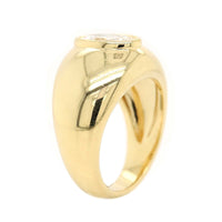 18K Yellow Gold Oval Shaped Diamond Ring