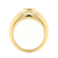 18K Yellow Gold Oval Shaped Diamond Ring