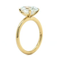 18K Yellow Gold Oval Diamond Solitaire Engagement Ring