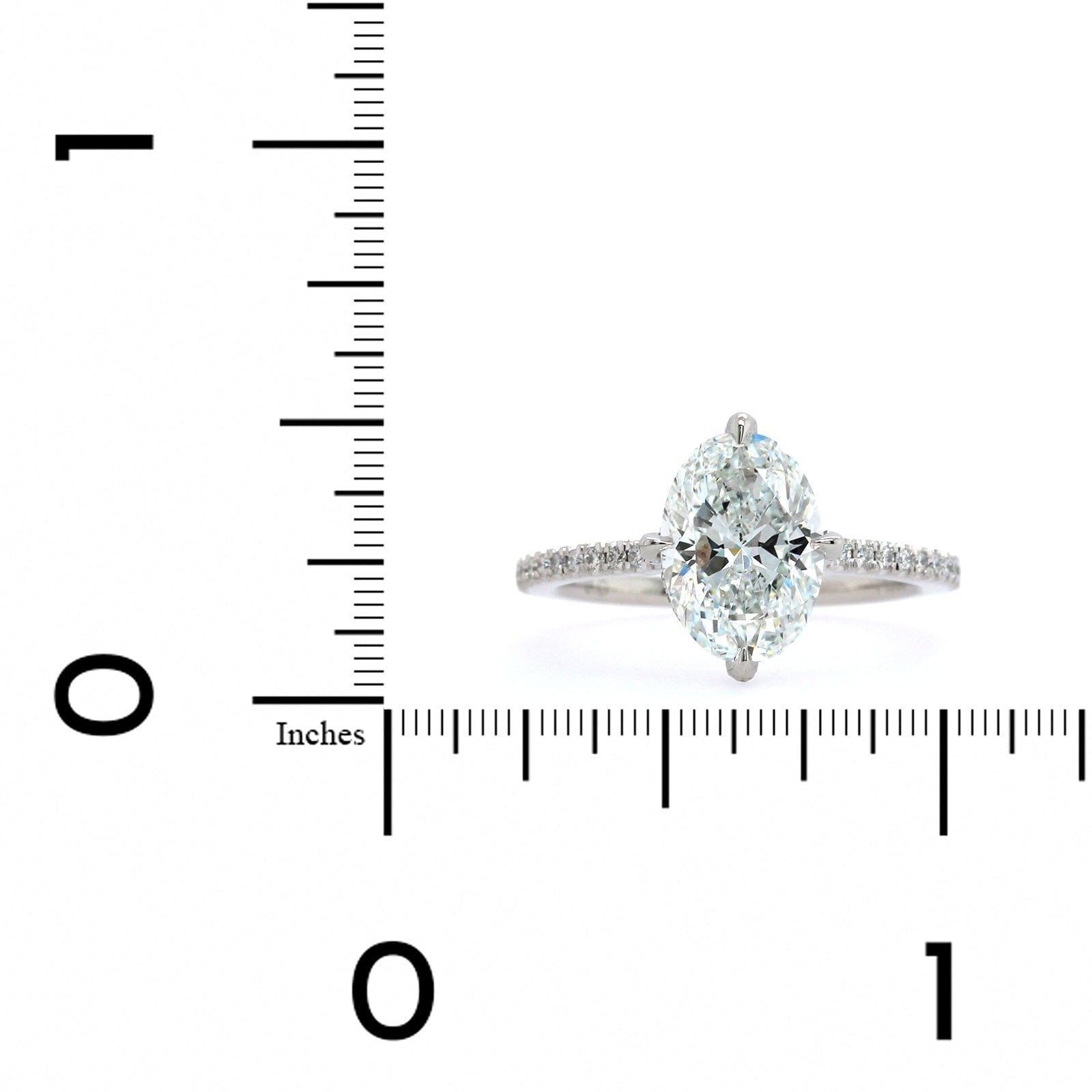 Platinum Oval Diamond Hidden Halo Engagement Ring