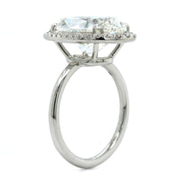 Platinum Oval Diamond Halo Engagement Ring
