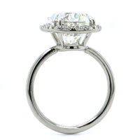 Platinum Oval Diamond Halo Engagement Ring