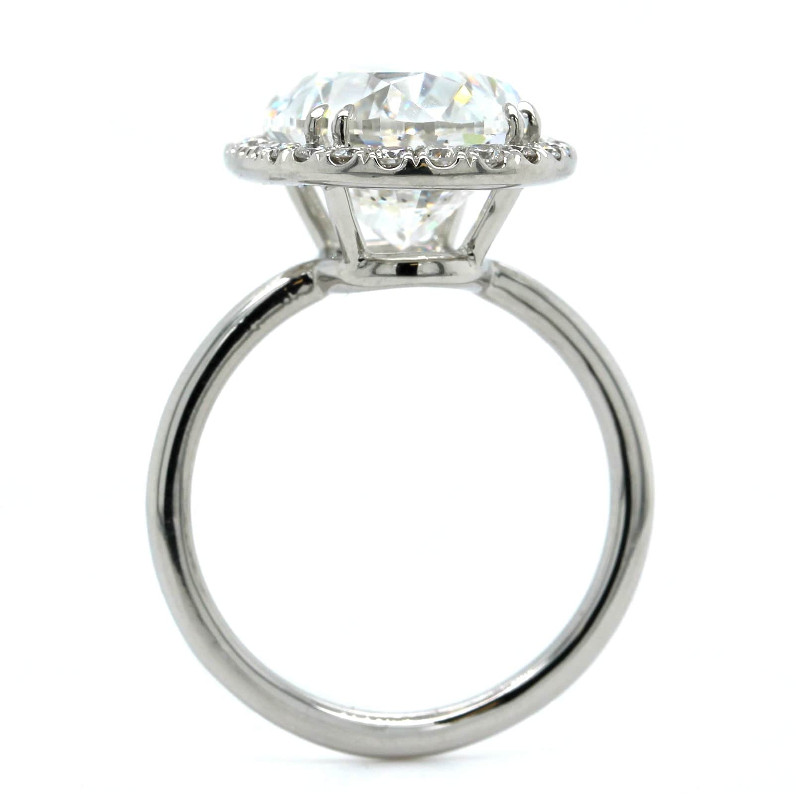 Platinum Oval Diamond Halo Engagement Ring