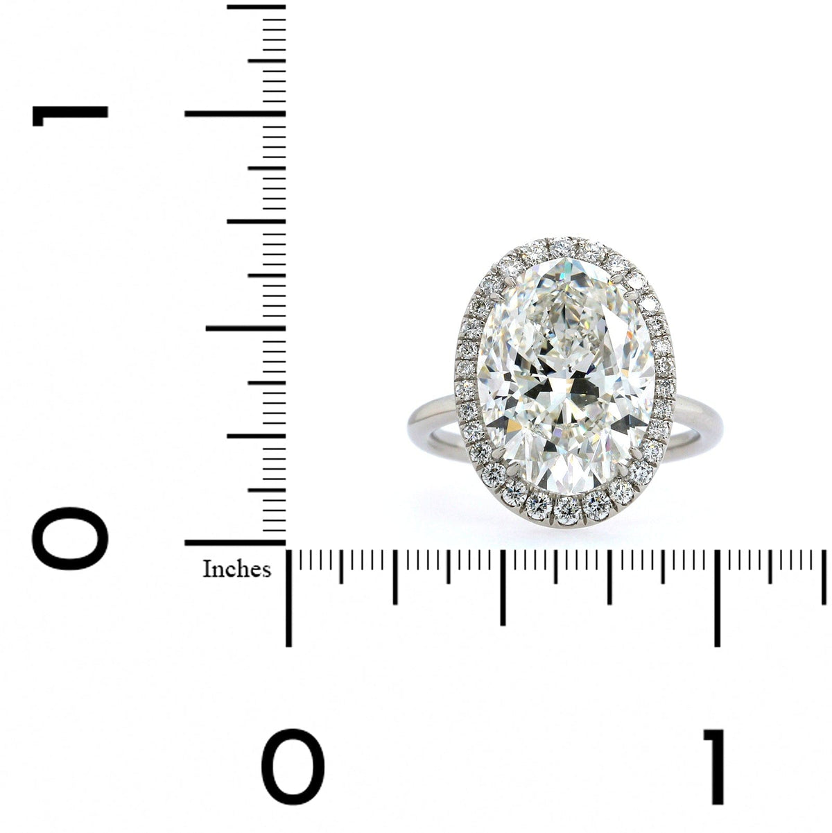 Platinum Oval Diamond Halo Engagement Ring