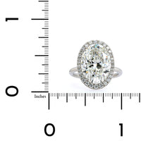 Platinum Oval Diamond Halo Engagement Ring