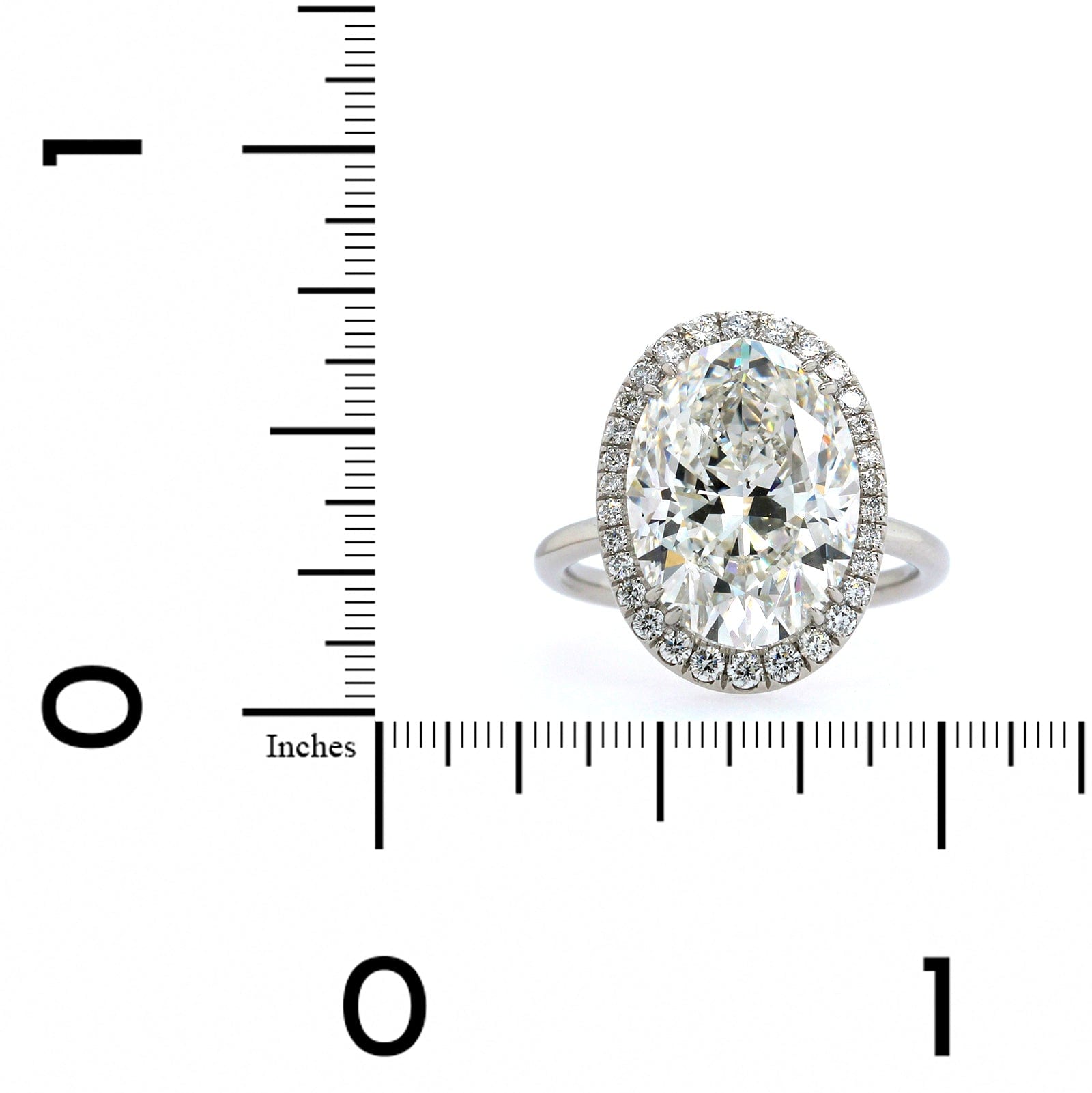 Platinum Oval Diamond Halo Engagement Ring