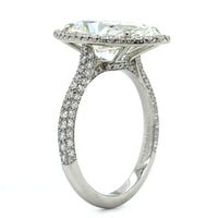 Platinum Oval Diamond Halo Engagement Ring