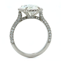 Platinum Oval Diamond Halo Engagement Ring
