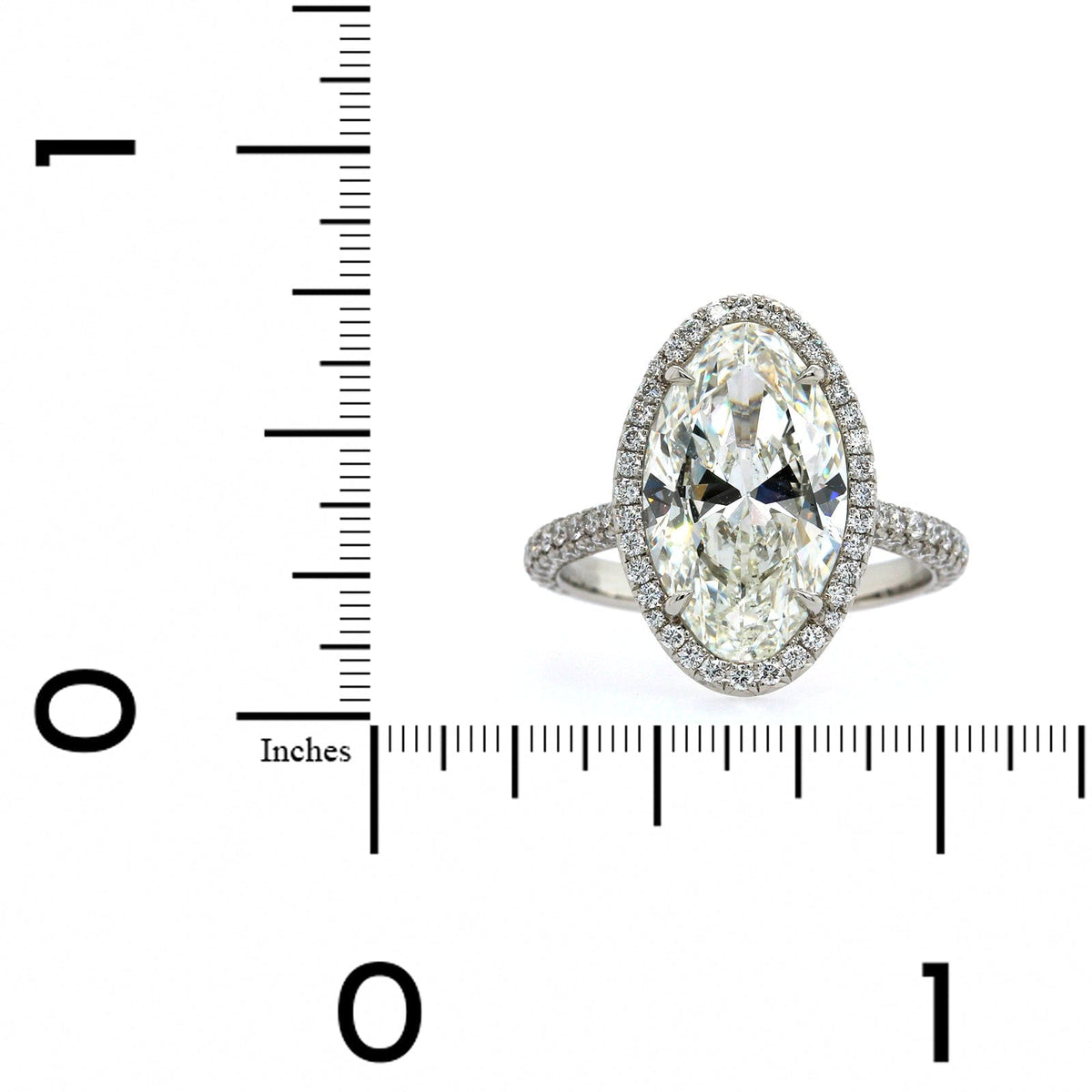 Platinum Oval Diamond Halo Engagement Ring
